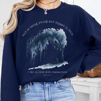 And So Being Young  Edgar Allan Poe Sweatshirt