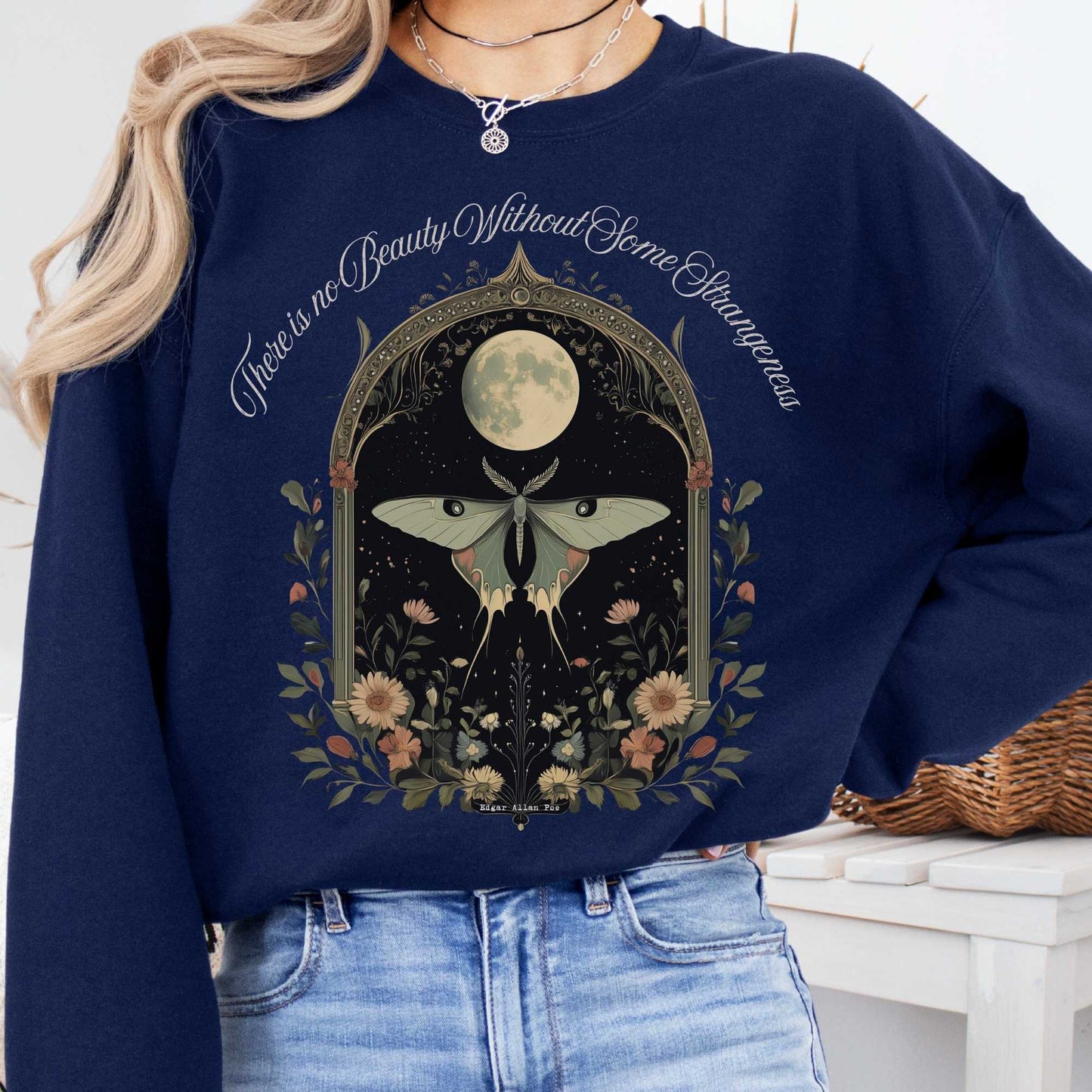 There is no Beauty Without Some Strangeness Poe Sweatshirt