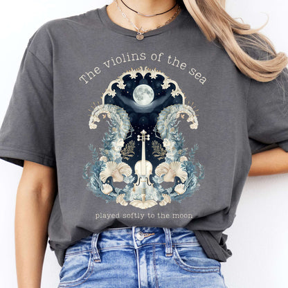 T-Shirts The Violins of the Sea Played Softly to the Moon T-Shirt The Mystic Eden