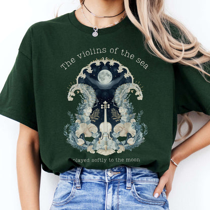T-Shirts The Violins of the Sea Played Softly to the Moon T-Shirt The Mystic Eden