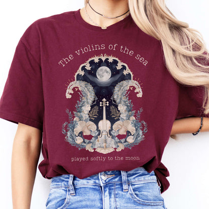 T-Shirts The Violins of the Sea Played Softly to the Moon T-Shirt The Mystic Eden