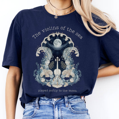 T-Shirts The Violins of the Sea Played Softly to the Moon T-Shirt The Mystic Eden