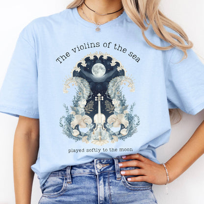 T-Shirts The Violins of the Sea Played Softly to the Moon T-Shirt The Mystic Eden