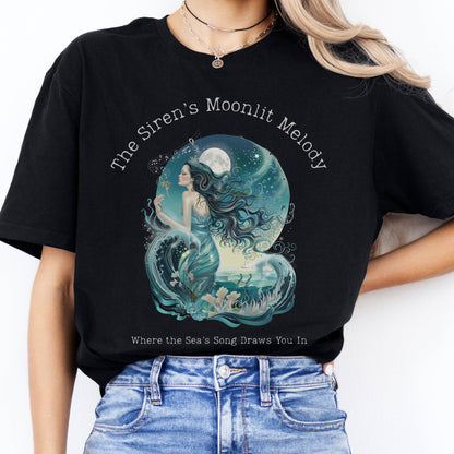 T-Shirt The Siren's Moonlit Melody Mythology T-Shirt The Mystic Eden