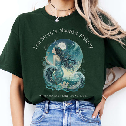 T-Shirt The Siren's Moonlit Melody Mythology T-Shirt The Mystic Eden