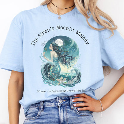 T-Shirt The Siren's Moonlit Melody Mythology T-Shirt The Mystic Eden