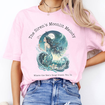 T-Shirt The Siren's Moonlit Melody Mythology T-Shirt The Mystic Eden