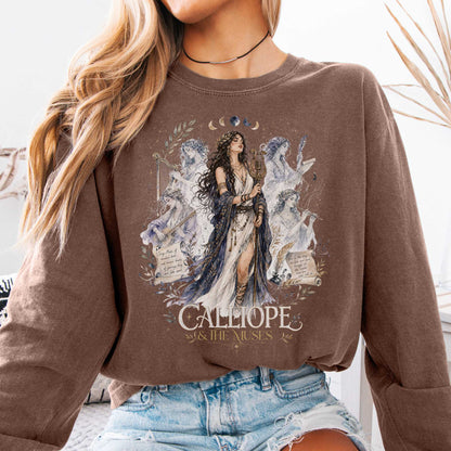 Long-sleeve Espresso / S Calliope & The Muses Mythology Long Sleeve The Mystic Eden