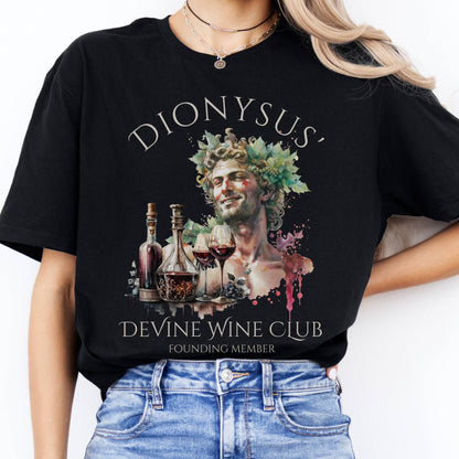 T-Shirt Dionysus Devine Wine Club Mythology T-Shirt The Mystic Eden