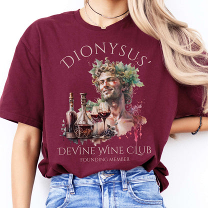T-Shirt Dionysus Devine Wine Club Mythology T-Shirt The Mystic Eden