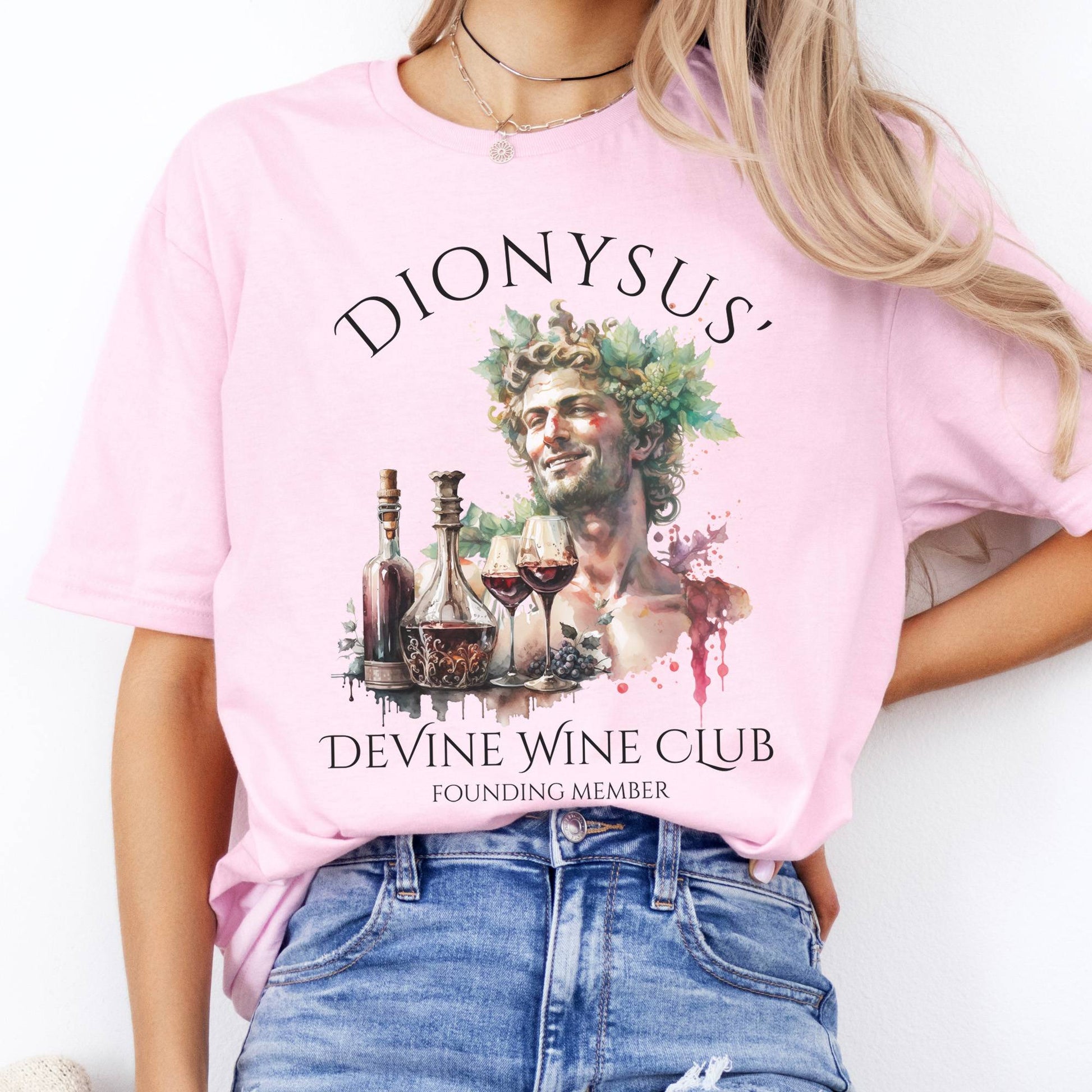 T-Shirt Dionysus Devine Wine Club Mythology T-Shirt The Mystic Eden