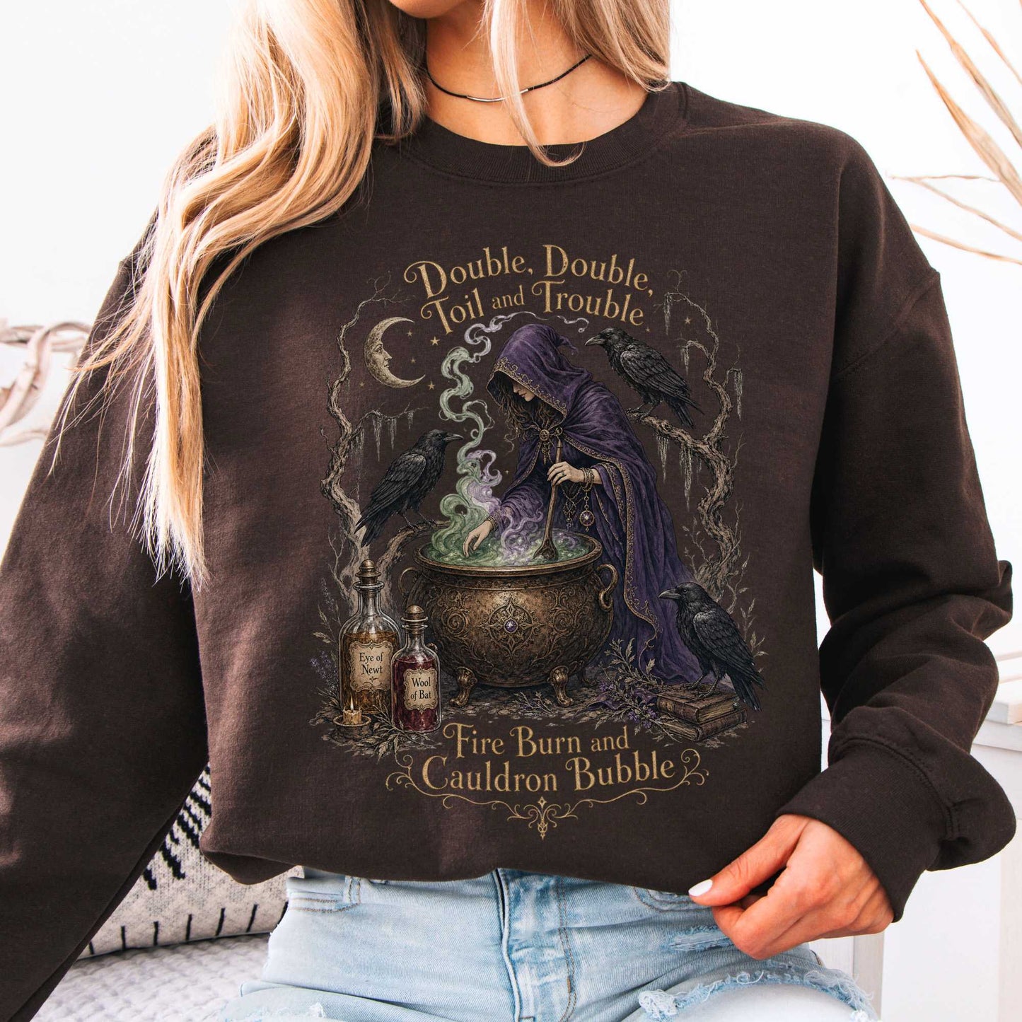 Sweatshirts Dark Chocolate / S Design 336 Crewneck Sweatshirt The Mystic Eden