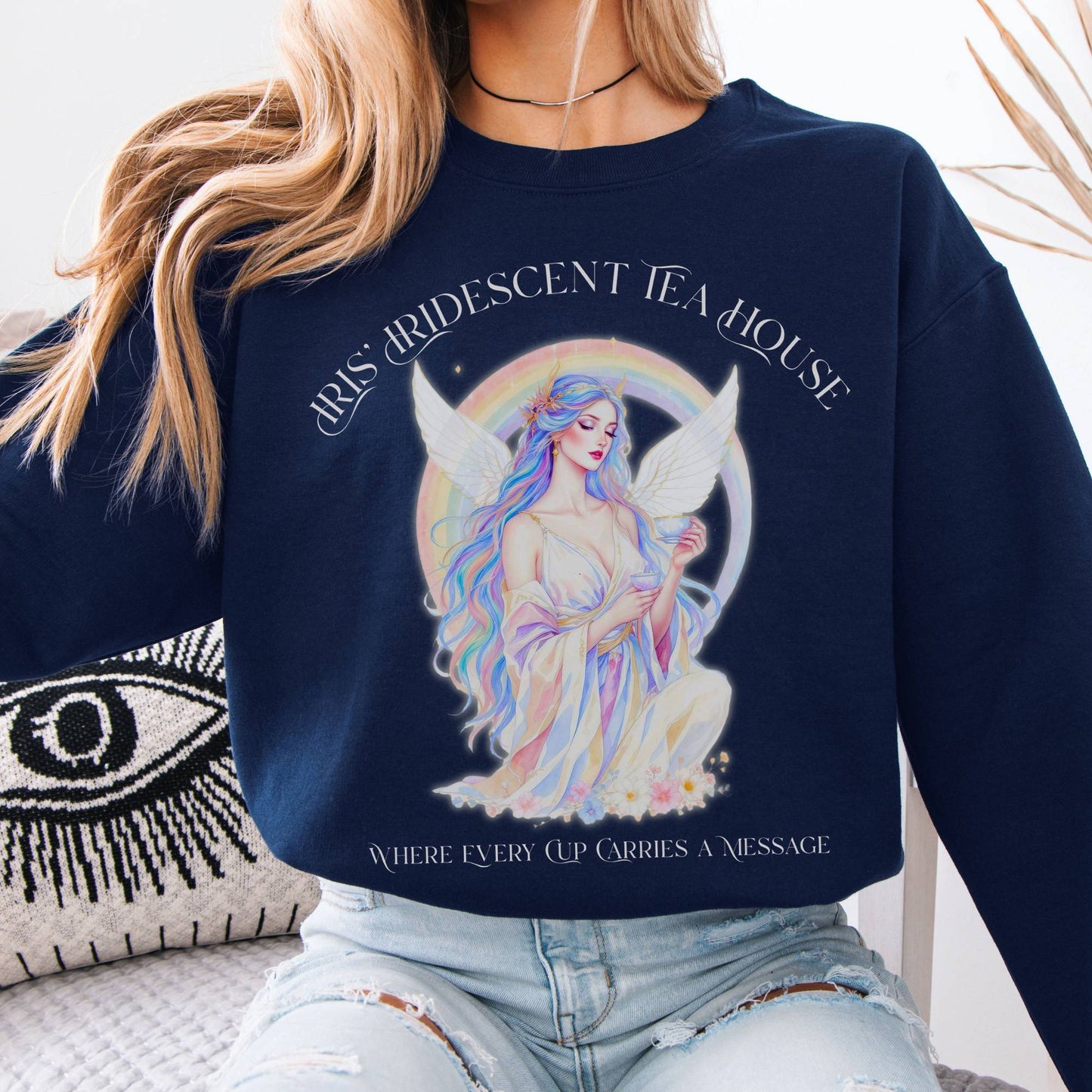 Sweatshirt Iris’ Iridescent Tea House Mythology Sweatshirt The Mystic Eden