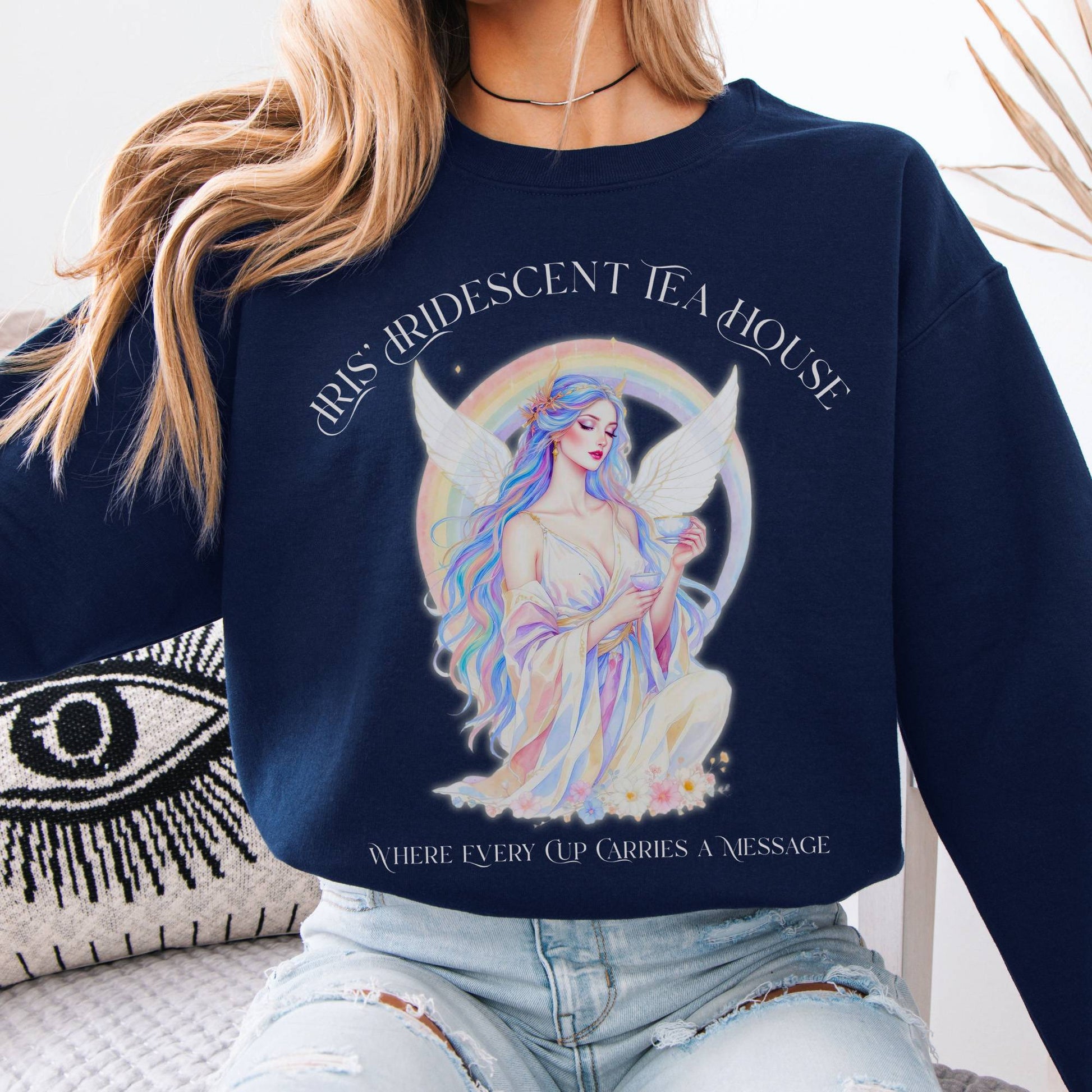 Sweatshirt Iris’ Iridescent Tea House Mythology Sweatshirt The Mystic Eden