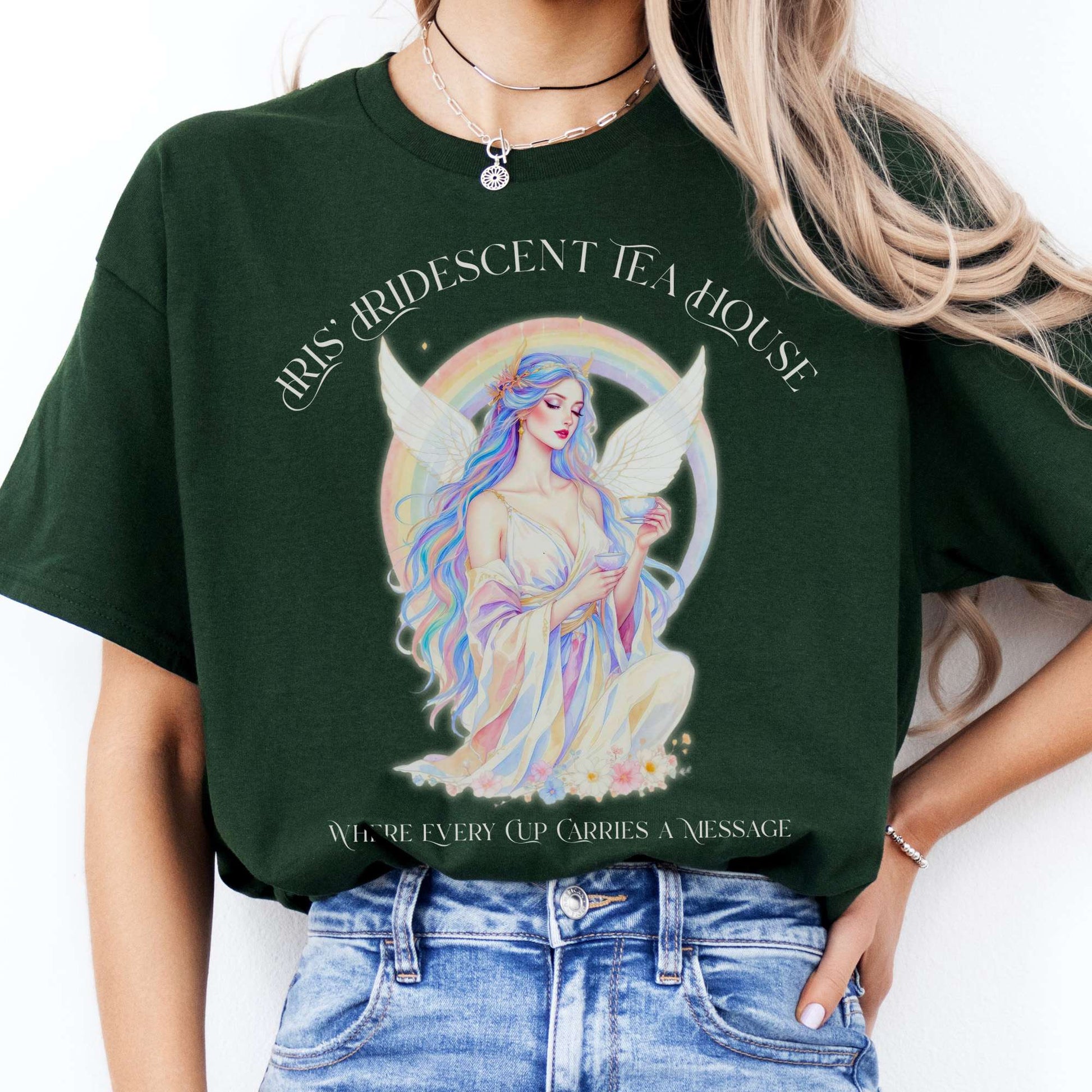 T-Shirts Iris’ Iridescent Tea House Mythology T-Shirt The Mystic Eden