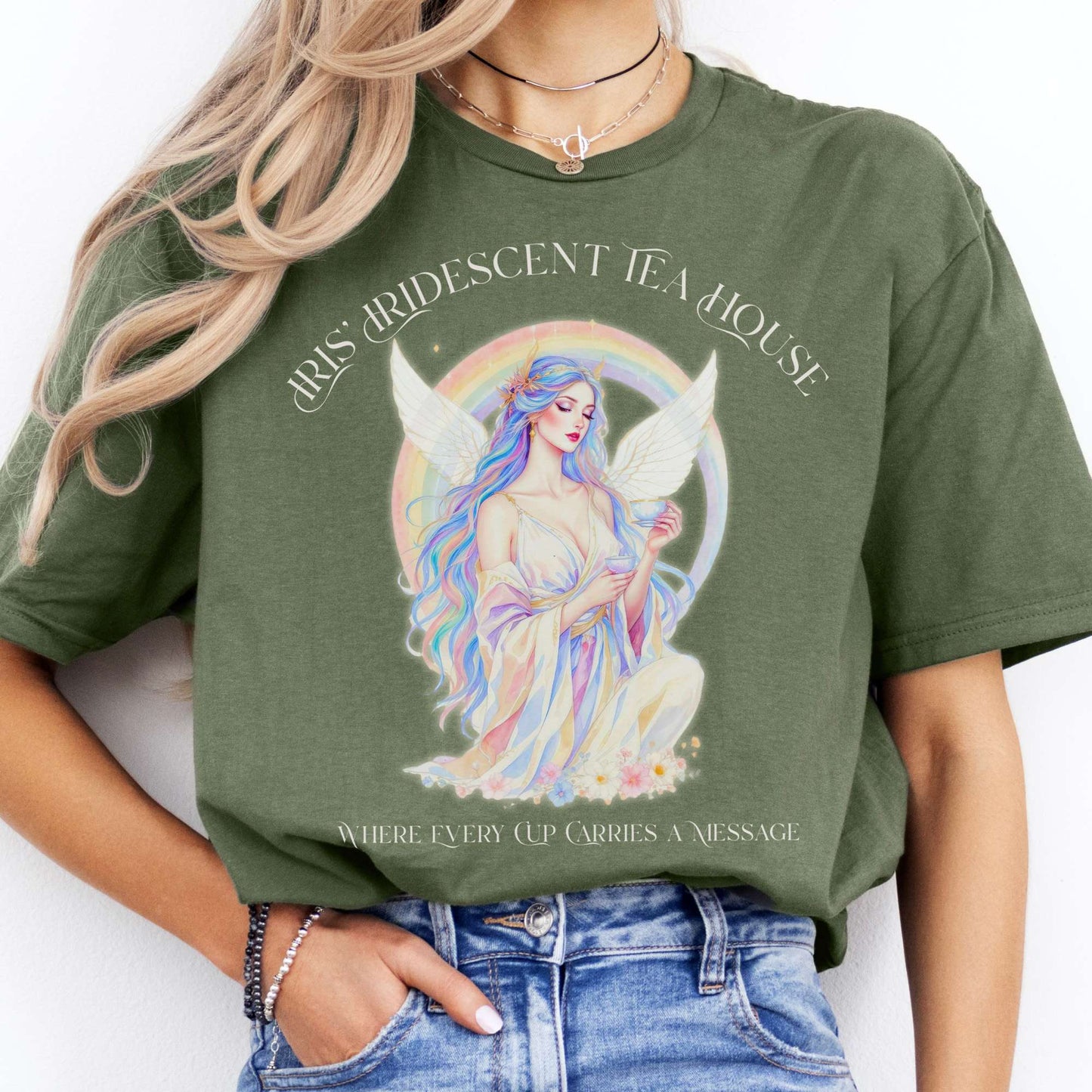 T-Shirts Iris’ Iridescent Tea House Mythology T-Shirt The Mystic Eden