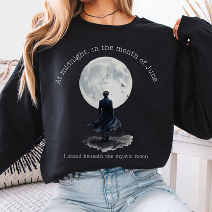 Sweatshirt Beneath The Mystic Moon Edgar Allan Poe Sweatshirt The Mystic Eden