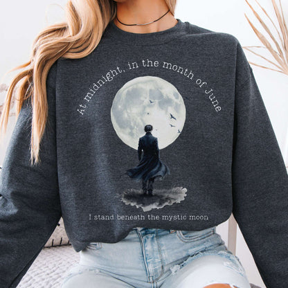 Sweatshirt Beneath The Mystic Moon Edgar Allan Poe Sweatshirt The Mystic Eden