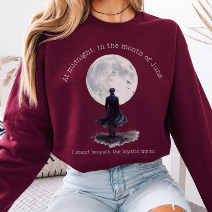 Sweatshirt Beneath The Mystic Moon Edgar Allan Poe Sweatshirt The Mystic Eden
