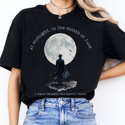 T-Shirts Beneath The Mystic Moon Edgar Allan Poe T-Shirt The Mystic Eden
