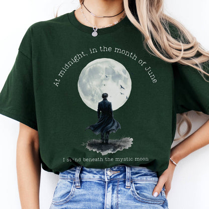 T-Shirts Beneath The Mystic Moon Edgar Allan Poe T-Shirt The Mystic Eden