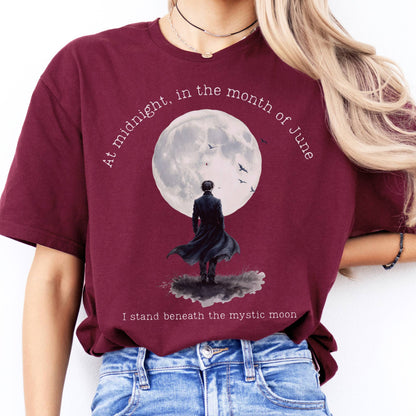 T-Shirts Beneath The Mystic Moon Edgar Allan Poe T-Shirt The Mystic Eden