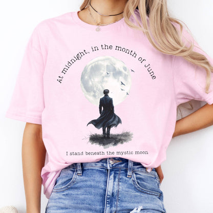 T-Shirts Beneath The Mystic Moon Edgar Allan Poe T-Shirt The Mystic Eden