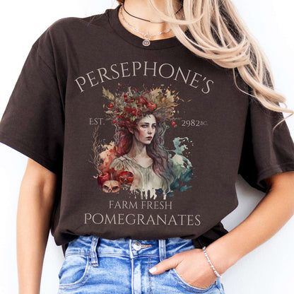 T-Shirt Persephone's Farm Fresh Pomegranates T-Shirt The Mystic Eden