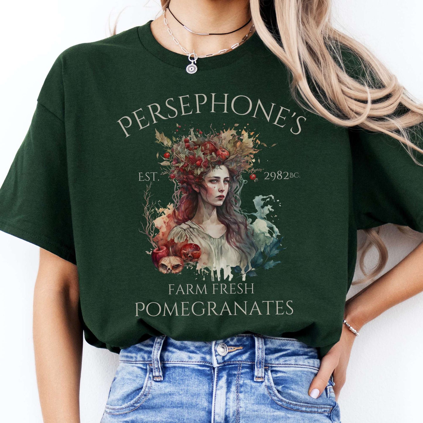 T-Shirt Persephone's Farm Fresh Pomegranates T-Shirt The Mystic Eden