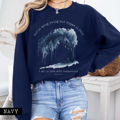 And So Being Young  Edgar Allan Poe Sweatshirt