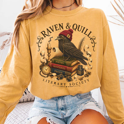 Long-sleeve Mustard / S Raven & Quill Literary Society Long Sleeve The Mystic Eden