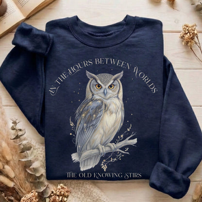 Sweatshirt Navy / S The Old Knowing Stirs Mystical Owl Sweatshirt The Mystic Eden