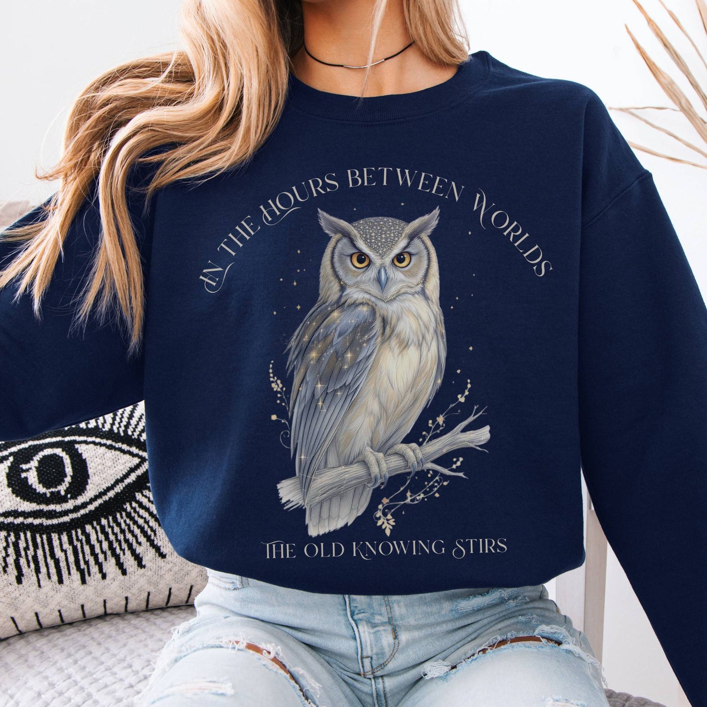 Sweatshirt The Old Knowing Stirs Mystical Owl Sweatshirt The Mystic Eden