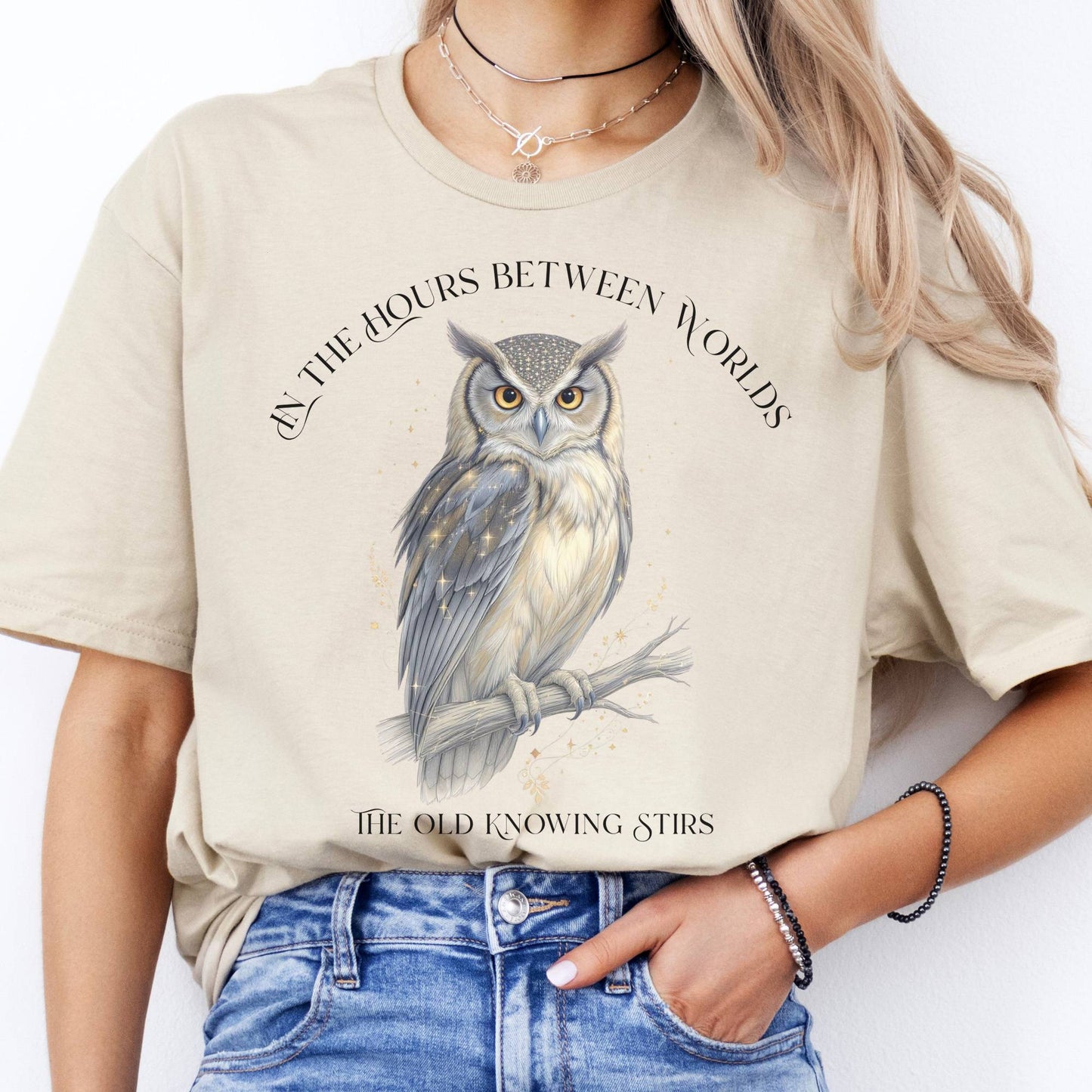 T-Shirt The Old Knowing Stirs Mystical Owl T-Shirt The Mystic Eden