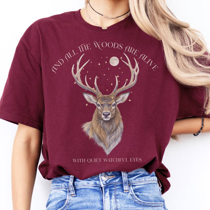 T-Shirts All the Woods Are Alive With Watchful Eyes T-Shirt The Mystic Eden