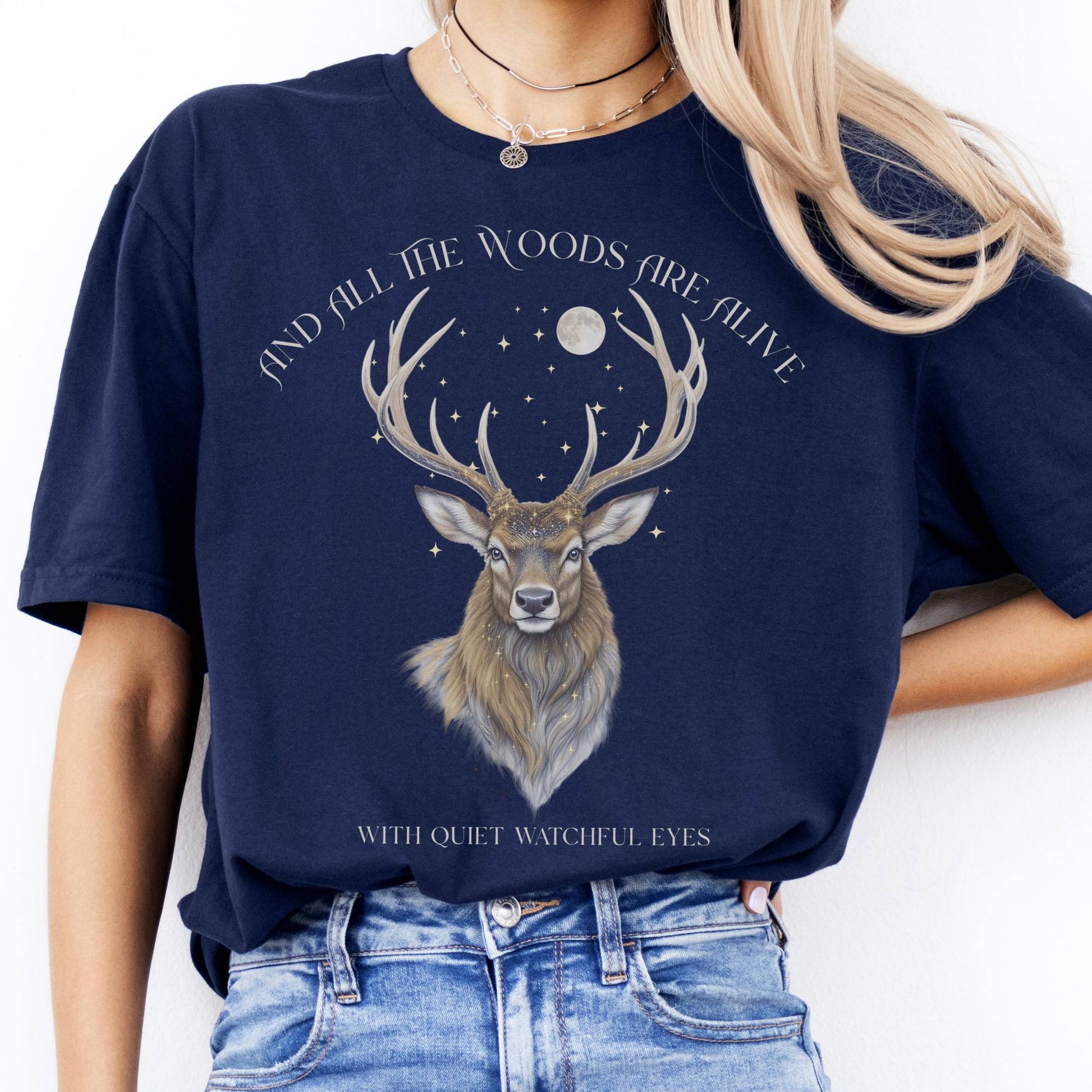T-Shirts All the Woods Are Alive With Watchful Eyes T-Shirt The Mystic Eden