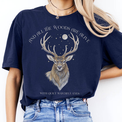 T-Shirts All the Woods Are Alive With Watchful Eyes T-Shirt The Mystic Eden