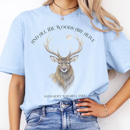 T-Shirts All the Woods Are Alive With Watchful Eyes T-Shirt The Mystic Eden