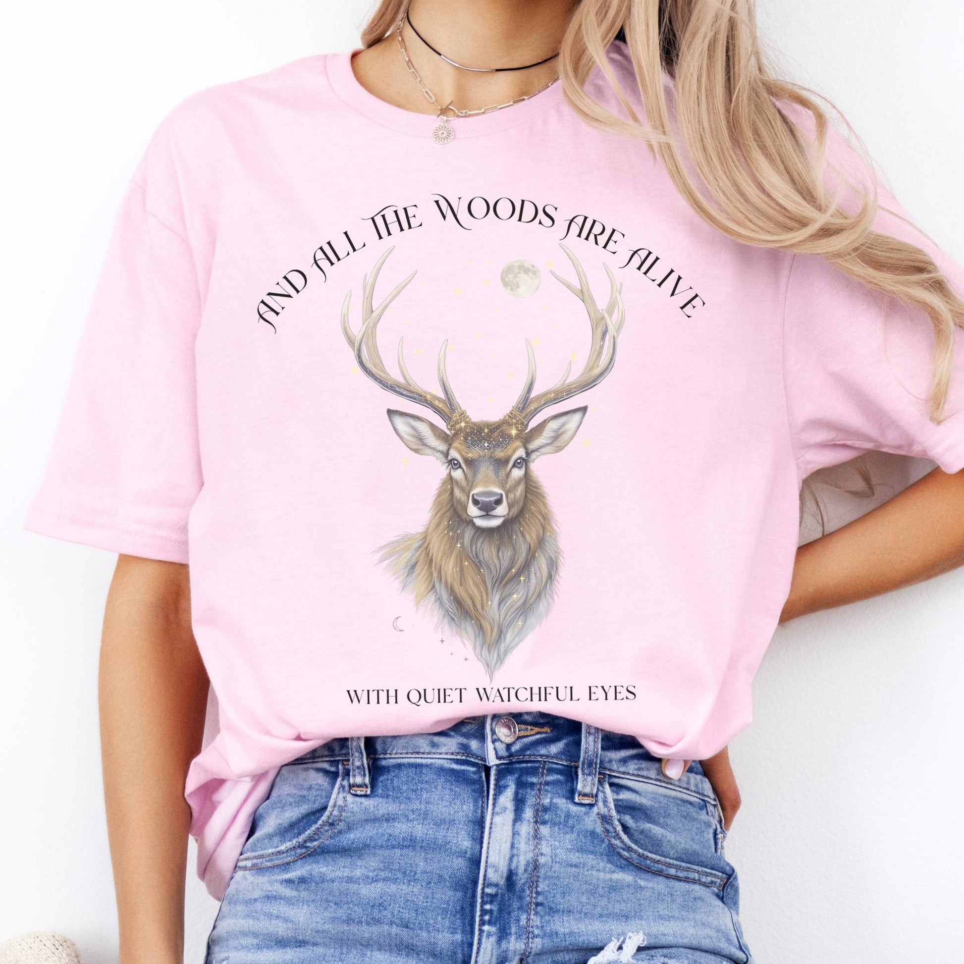 T-Shirts All the Woods Are Alive With Watchful Eyes T-Shirt The Mystic Eden