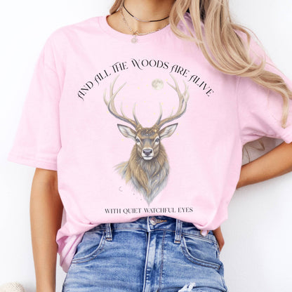 T-Shirts All the Woods Are Alive With Watchful Eyes T-Shirt The Mystic Eden