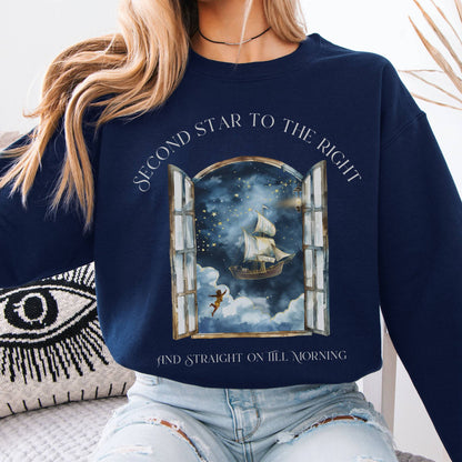 Sweatshirt Second Star to the Right Peter Pan Sweatshirt The Mystic Eden