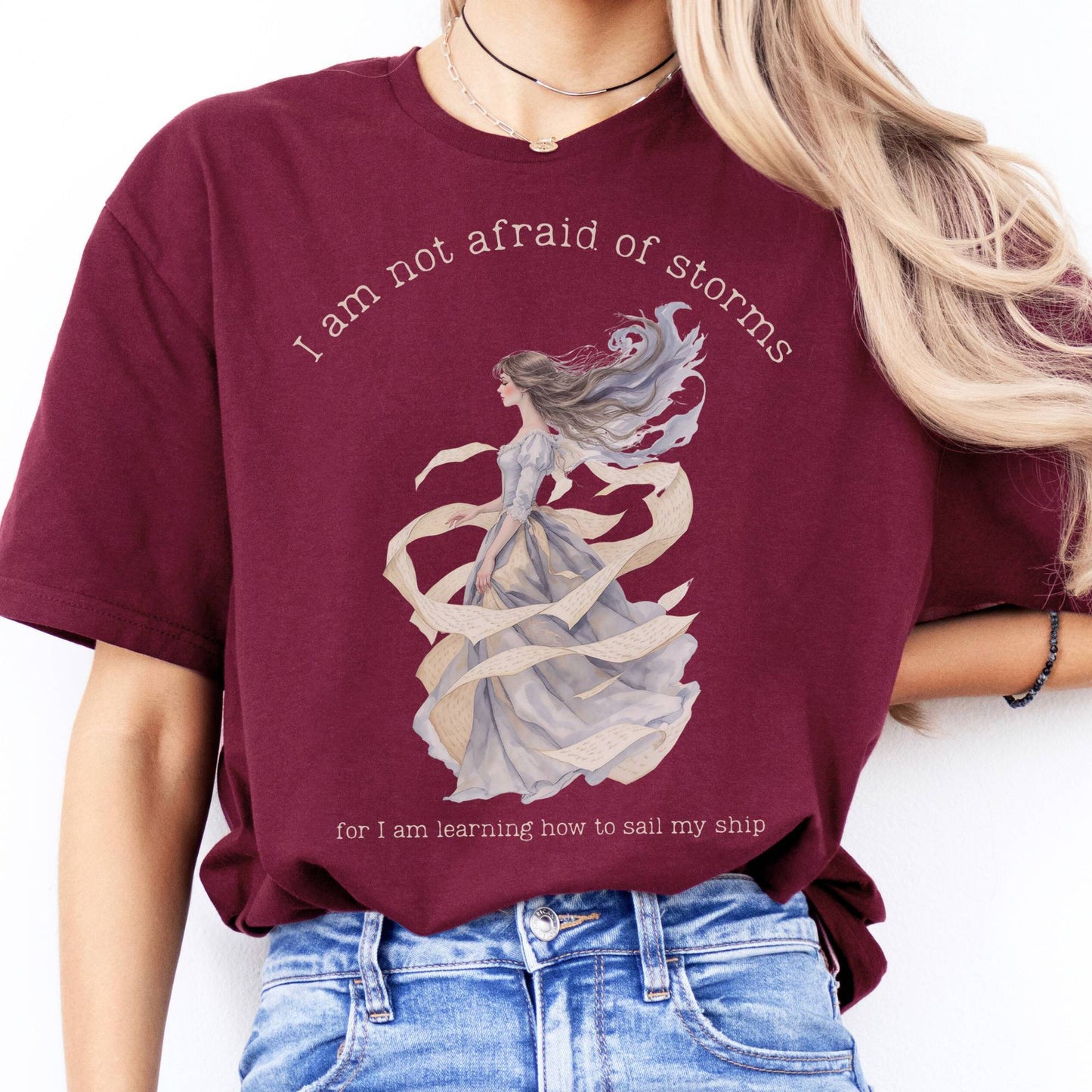 T-Shirt I Am Not Afraid of Storms Little Women T-Shirt The Mystic Eden