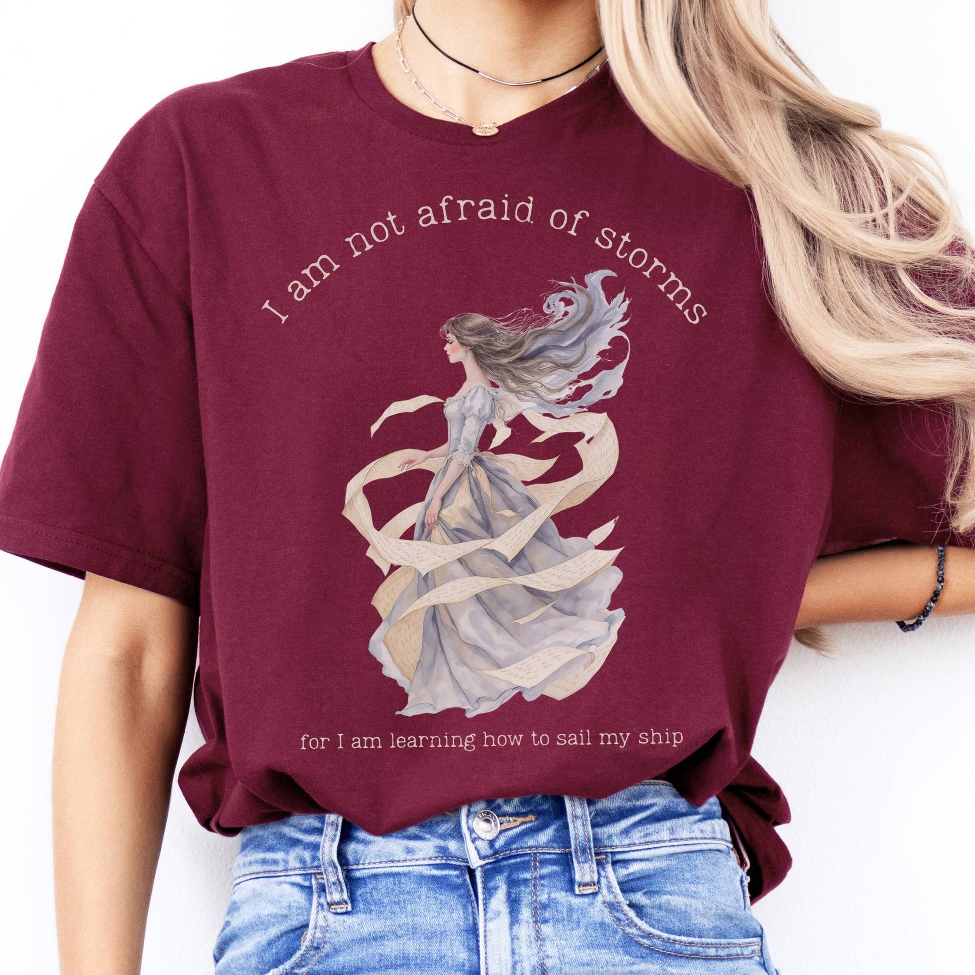 T-Shirt I Am Not Afraid of Storms Little Women T-Shirt The Mystic Eden