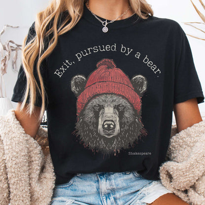 T-Shirt Black / S Exit, Pursued by a Bear Shakespeare T-Shirt The Mystic Eden