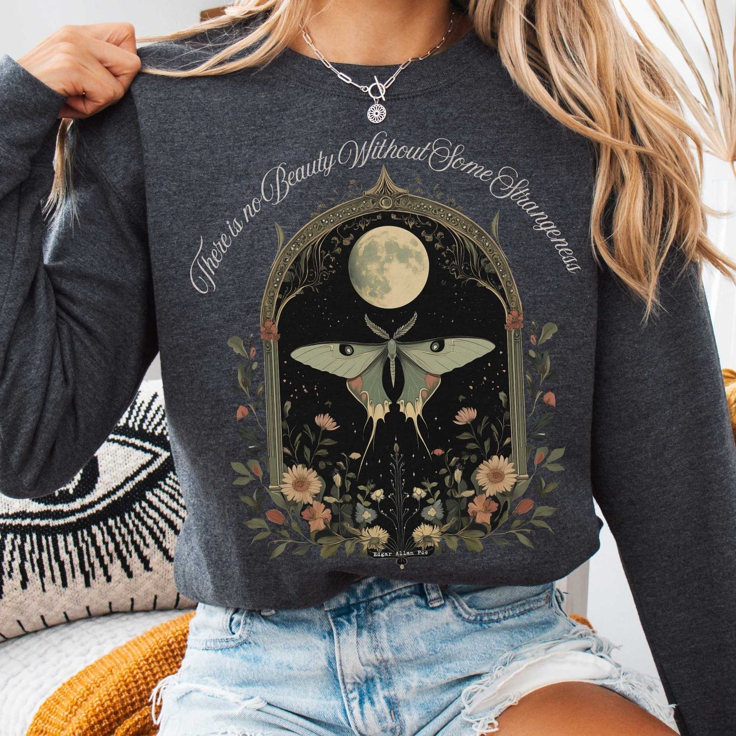 There is no Beauty Without Some Strangeness Poe Sweatshirt