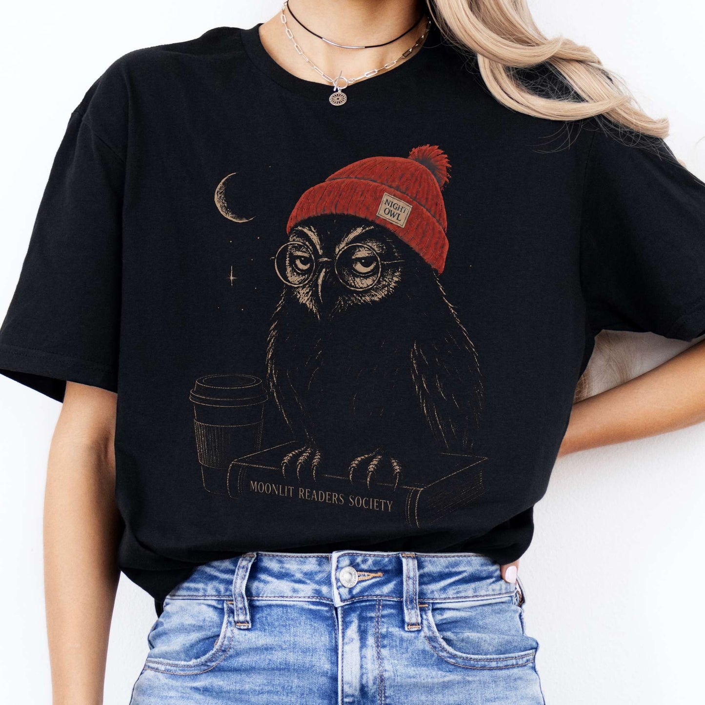 Moonlit Readers Society Night Owl T-Shirt