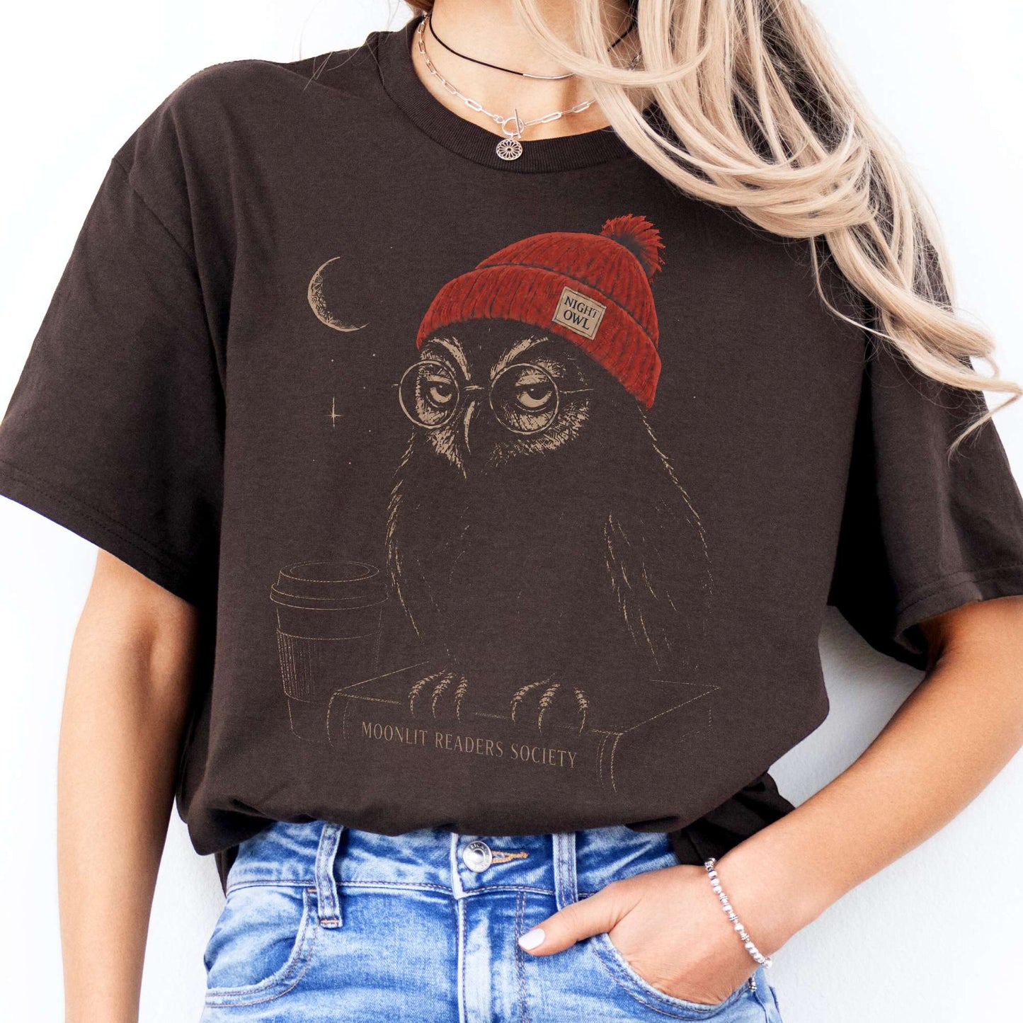 Moonlit Readers Society Night Owl T-Shirt