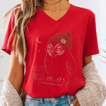 Moonlit Readers Society Night Owl V-Neck