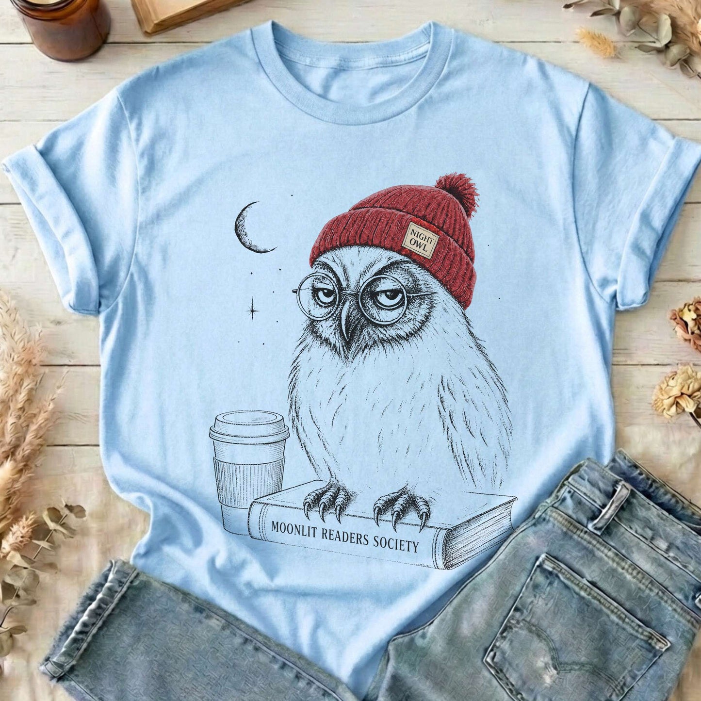 Moonlit Readers Society Night Owl T-Shirt