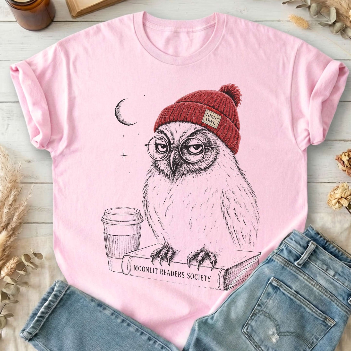 Moonlit Readers Society Night Owl T-Shirt